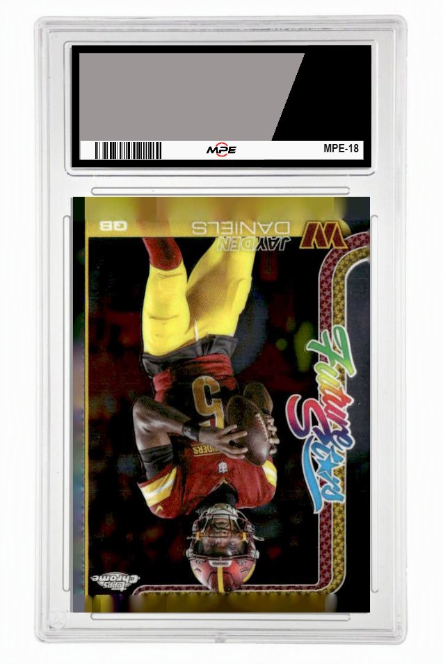 2025 TOPPS CHROME FUTURE STARS #FS-14 JAYDEN DANIELS MPE 9.5 MINT+ — graded card up for auction