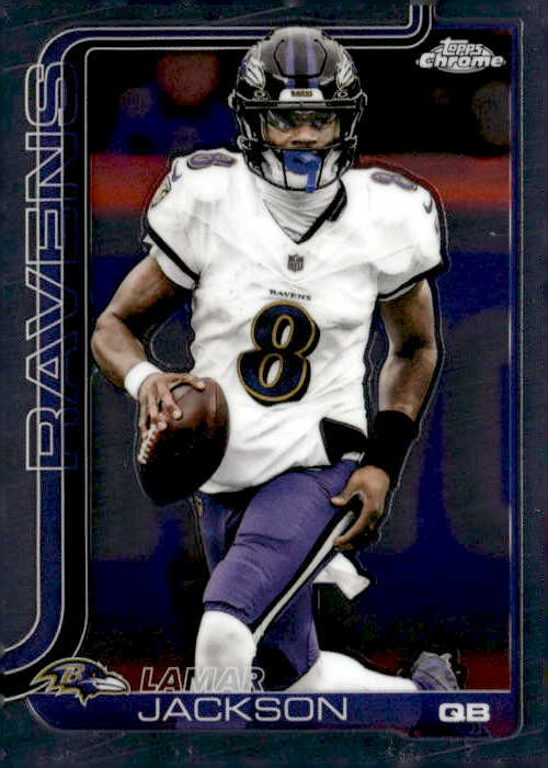 2025 Topps Chrome Lamar Jackson graded slab
