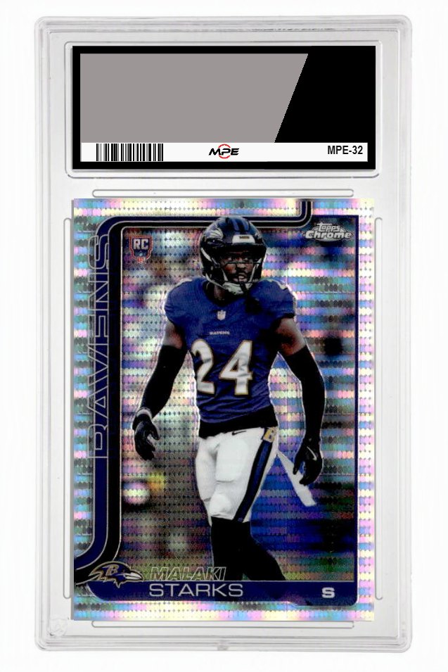 2025 TOPPS CHROME PULSAR REFRACTOR #347 MALAKI STARKS MPE 9.5 MINT+ — graded card up for auction