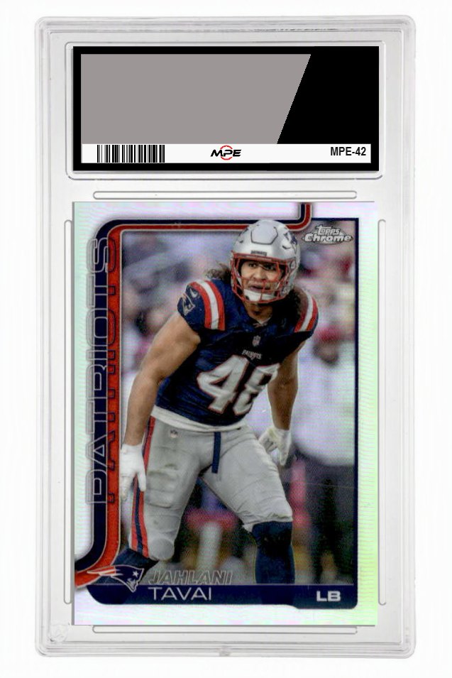 2025 TOPPS CHROME REFRACTOR #213 JAHLANI TAVAI MPE 9.5 MINT+ — graded card auctioned from the MPE vault