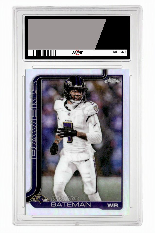 2025 TOPPS CHROME REFRACTOR #21 RASHOD BATEMAN MPE 9.5 MINT+ — graded card up for auction