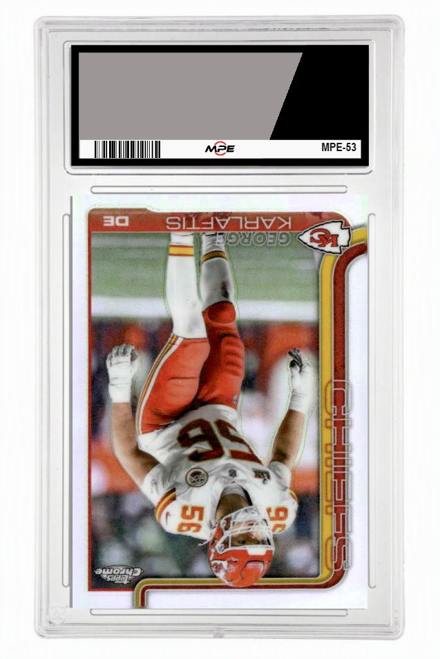 2025 TOPPS CHROME REFRACTOR #152 GEORGE KARLAFTIS MPE 10 GEM/MT — graded card up for auction