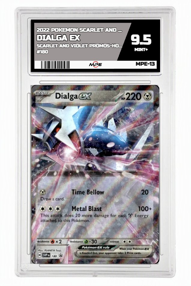 2022 POKEMON SCARLET AND VIOLET SCARLET AND VIOLET PROMOS-HOLO #180 DIALGA EX MPE 9.5 MINT+ — graded card up for auction