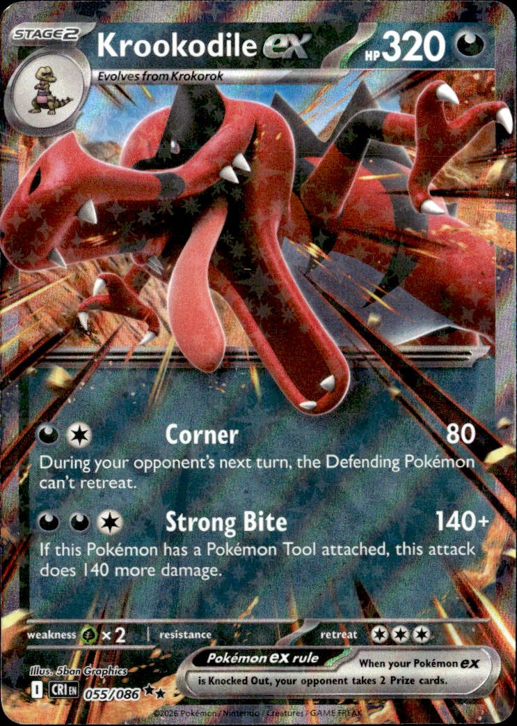 2026 Pokemon Mega Evolution Krookodile EX graded slab