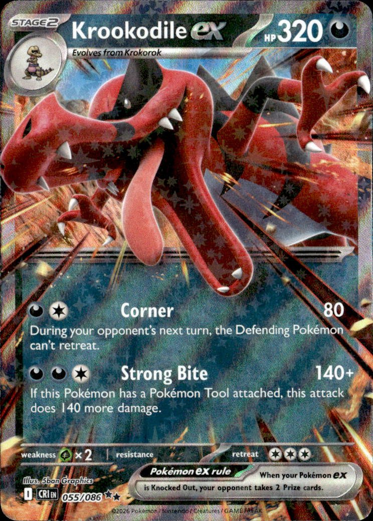 2026 Pokemon Mega Evolution Krookodile EX graded slab