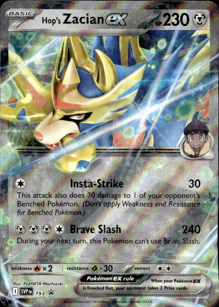 2025 Pokemon Scarlet And Violet Hop's Zacian EX graded slab
