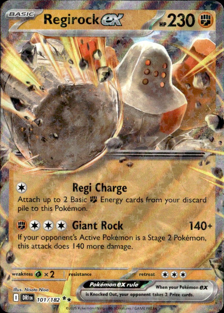 2025 Pokemon Scarlet And Violet Regirock EX graded slab