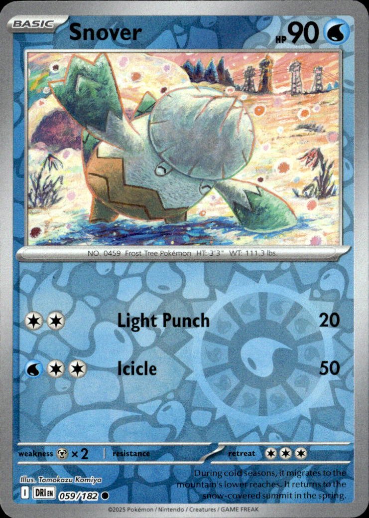 2025 Pokemon Scarlet And Violet Snover graded slab