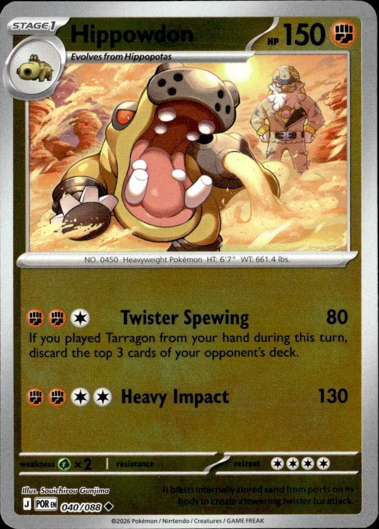 2026 Pokemon Mega Evolution Hippowdon graded slab