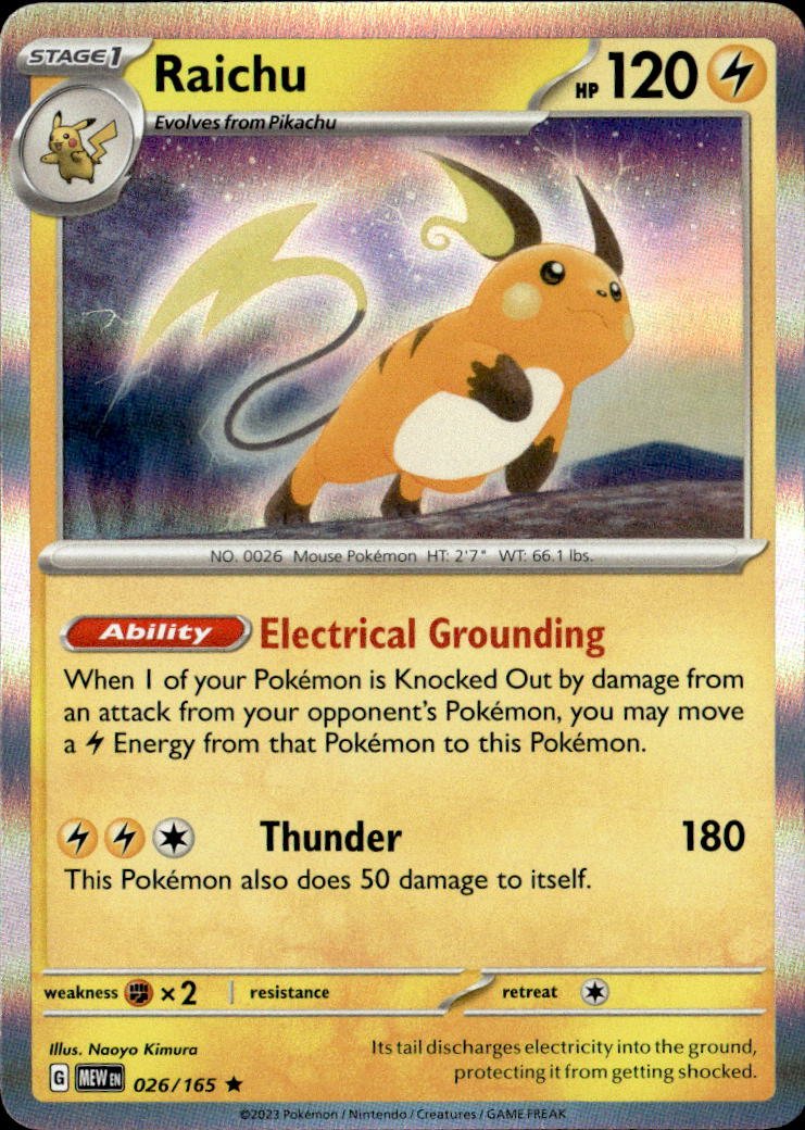 2023 Pokemon Scarlet And Violet Raichu graded slab