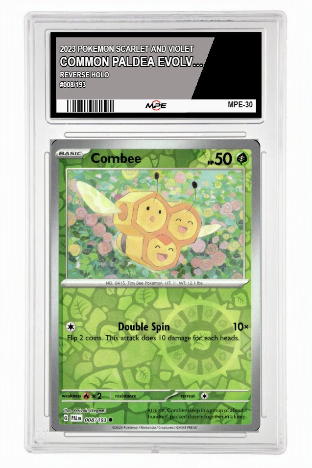 2023 POKEMON SCARLET AND VIOLET REVERSE HOLO #008/193 COMMON PALDEA EVOLVED — graded card up for auction