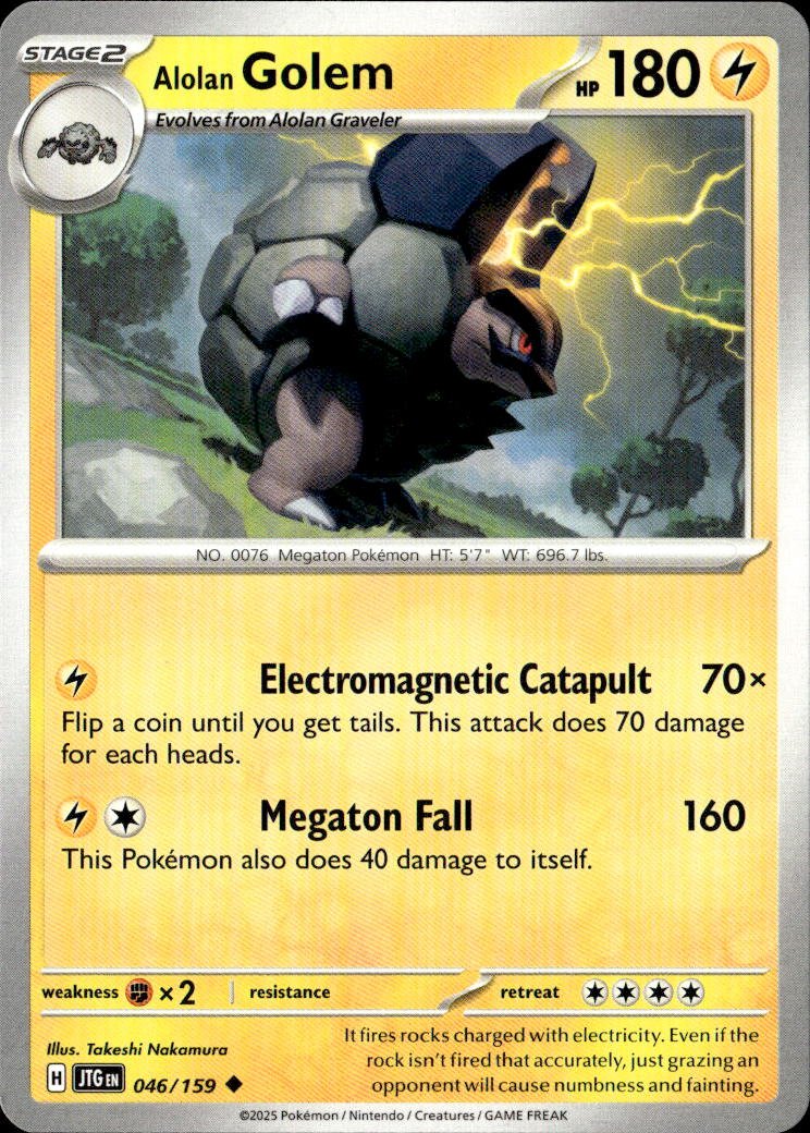2025 Pokemon Scarlet And Violet Alolan Golem graded slab