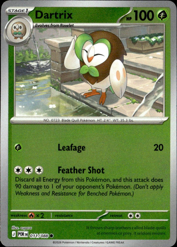 2026 Pokemon Mega Evolution Dartrix graded slab