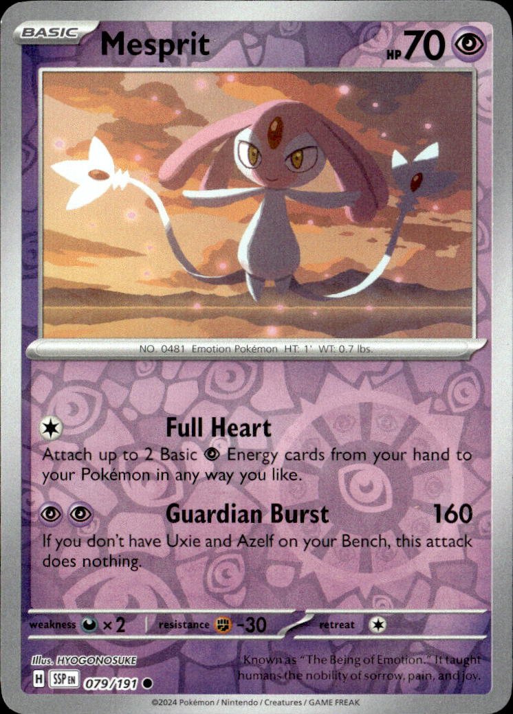 2024 Pokemon Scarlet And Violet Mesprit graded slab
