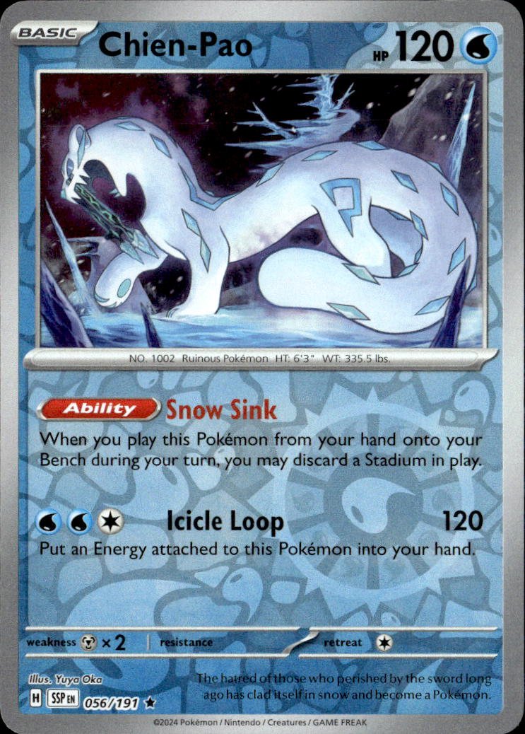2024 Pokemon Scarlet And Violet Chien-Pao graded slab