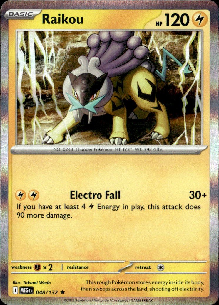 2025 Pokemon Mega Evolution Raikou graded slab