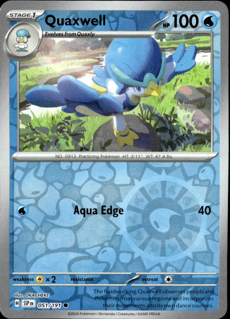 2024 Pokemon Scarlet And Violet Quaxwell graded slab