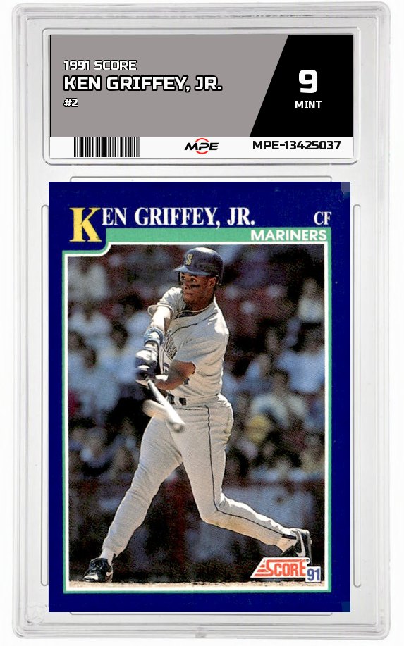 1991 SCORE #2 KEN GRIFFEY, JR. MPE 9 MINT — graded card auctioned from the MPE vault