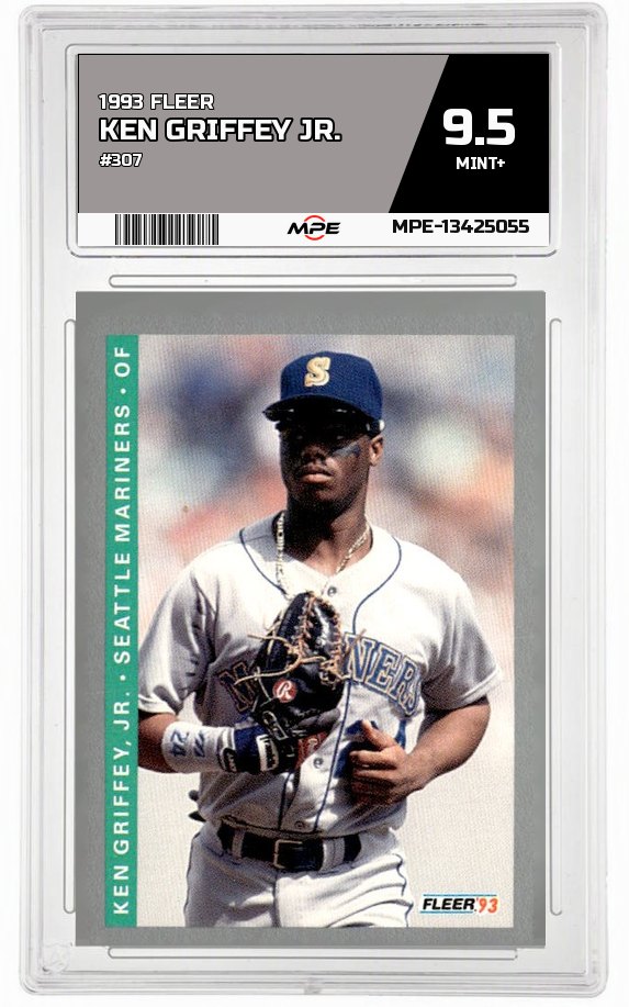 1993 FLEER #307 KEN GRIFFEY JR. MPE 9.5 MINT+ — graded card auctioned from the MPE vault