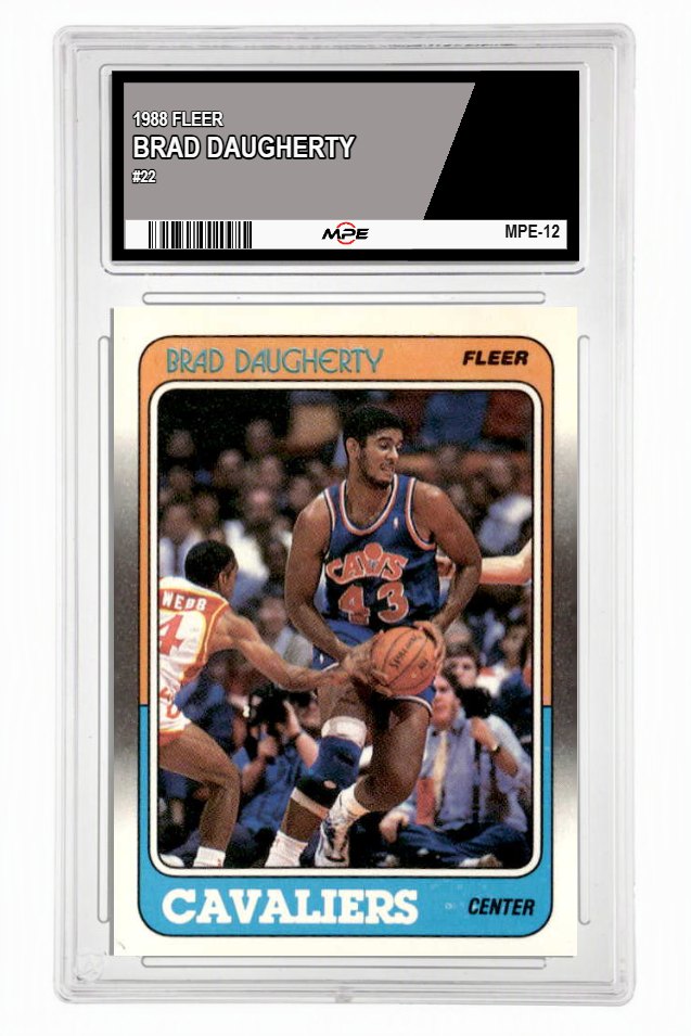 1988 FLEER #22 BRAD DAUGHERTY MPE 6 EX/MT — graded card auctioned from the MPE vault