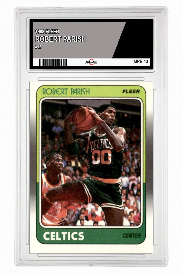 1988 FLEER #12 ROBERT PARISH MPE 7 NM — graded card up for auction