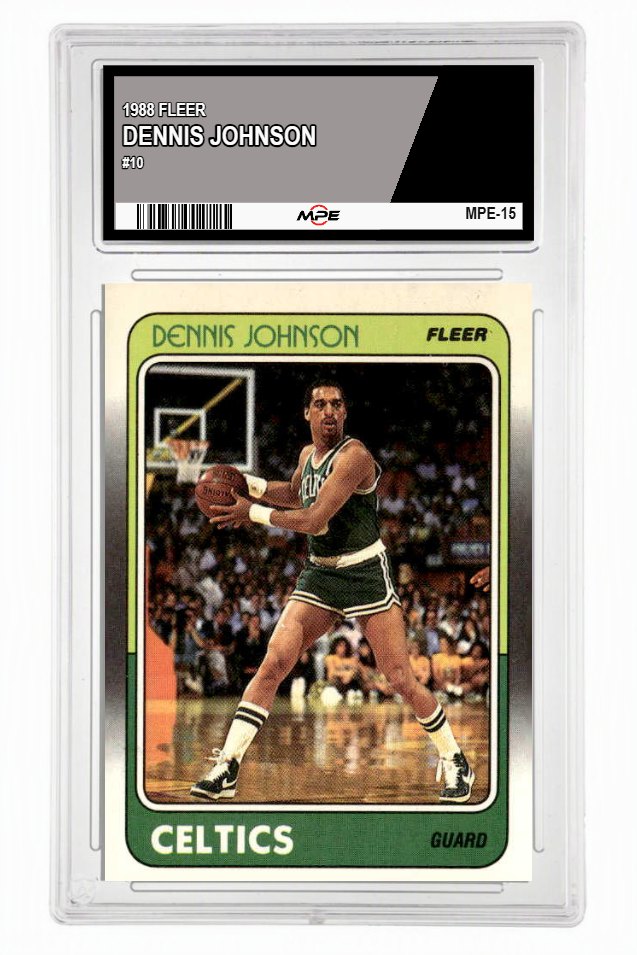 1988 FLEER #10 DENNIS JOHNSON MPE 7 NM — graded card up for auction