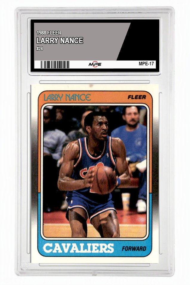 1988 FLEER #24 LARRY NANCE MPE 7 NM — graded card up for auction