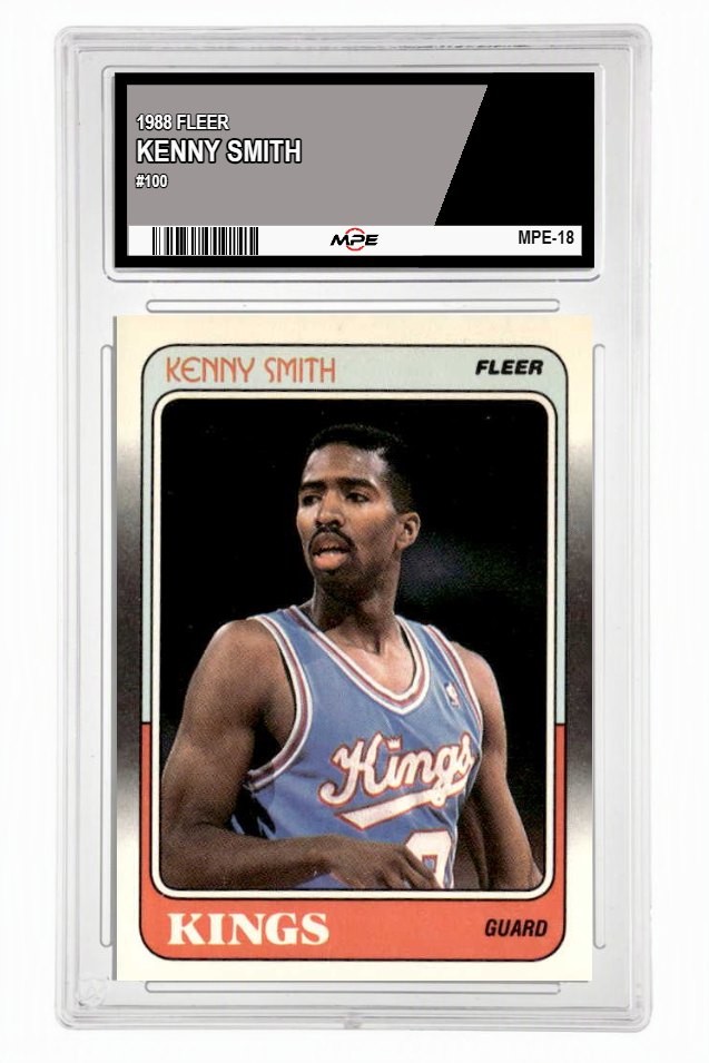 1988 FLEER #100 KENNY SMITH MPE 8 NM/MT — graded card up for auction