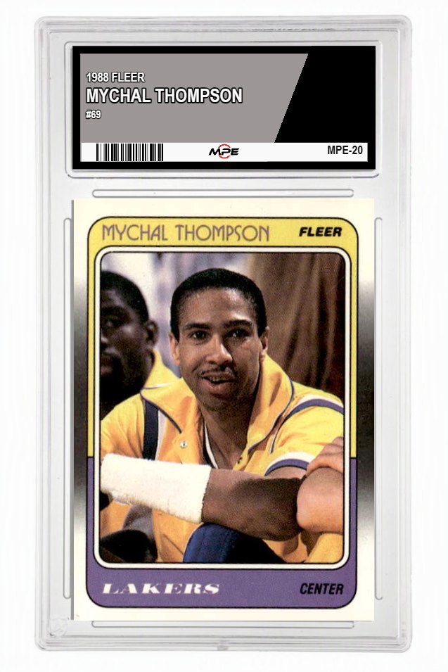 1988 FLEER #69 MYCHAL THOMPSON MPE 7 NM — graded card up for auction