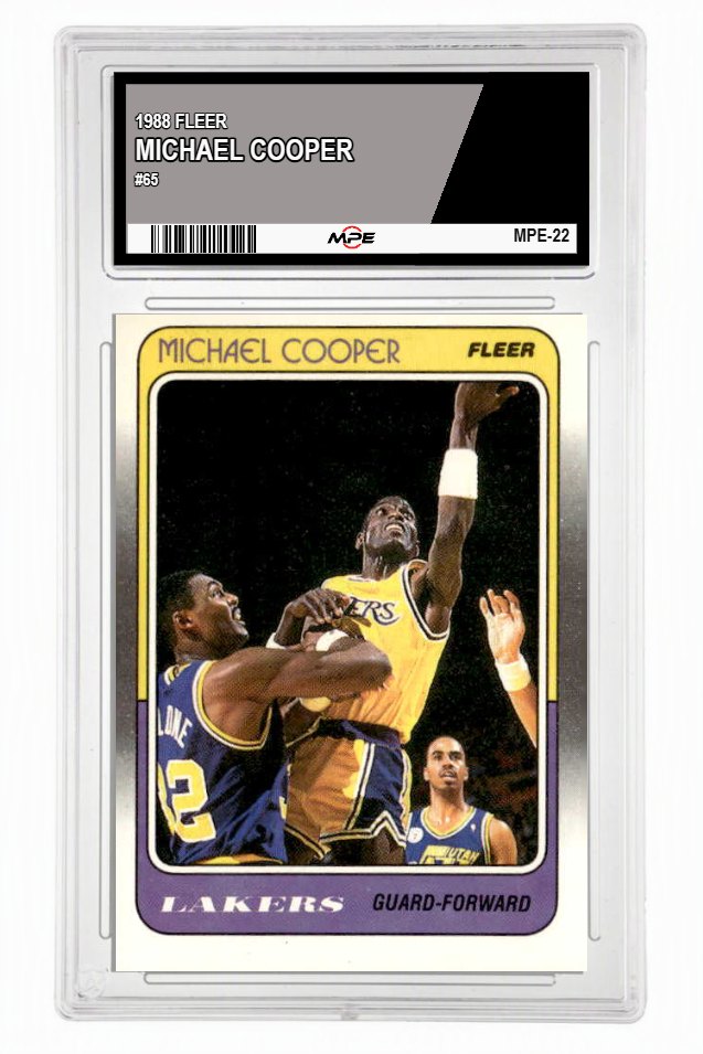 1988 FLEER #65 MICHAEL COOPER MPE 8 NM/MT — graded card up for auction