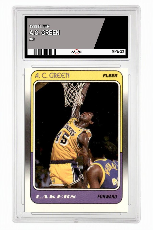 1988 FLEER #66 A.C. GREEN MPE 7 NM — graded card up for auction