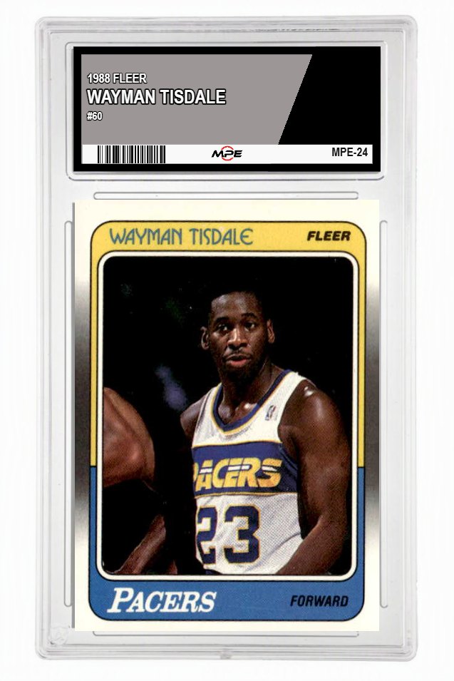 1988 FLEER #60 WAYMAN TISDALE MPE 7 NM — graded card up for auction