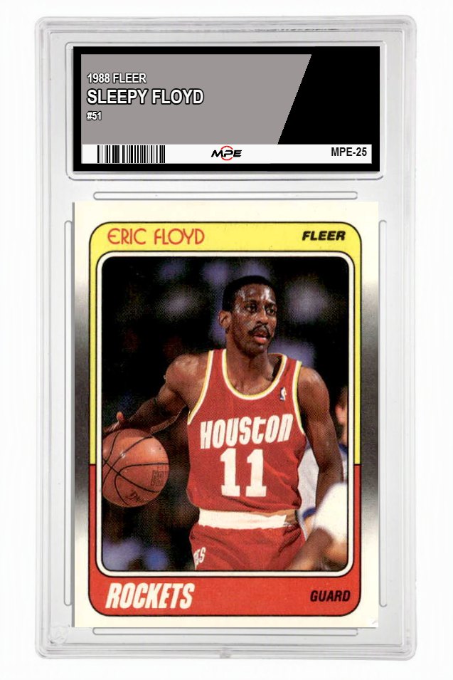 1988 FLEER #51 SLEEPY FLOYD MPE 6 EX/MT — graded card up for auction