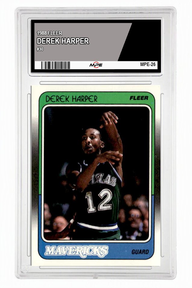 1988 FLEER #30 DEREK HARPER MPE 7 NM — graded card up for auction