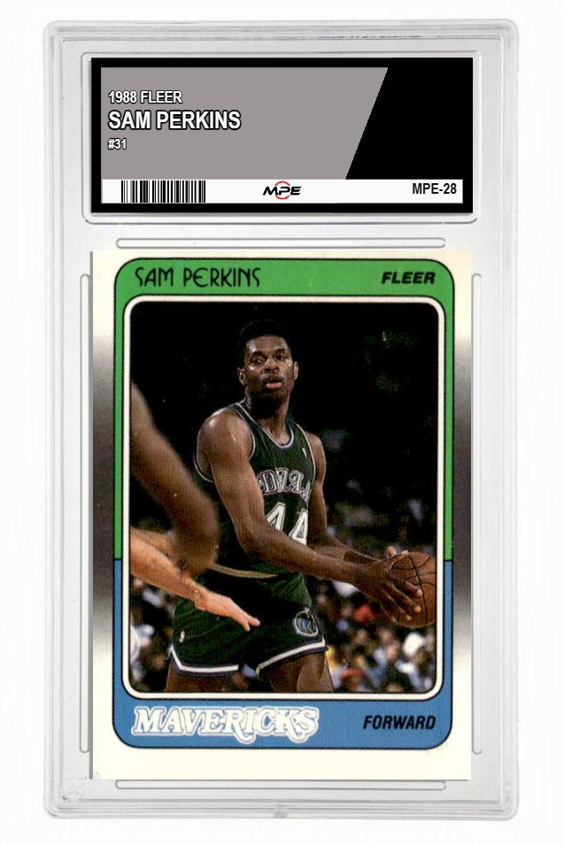 1988 FLEER #31 SAM PERKINS MPE 7 NM — graded card up for auction
