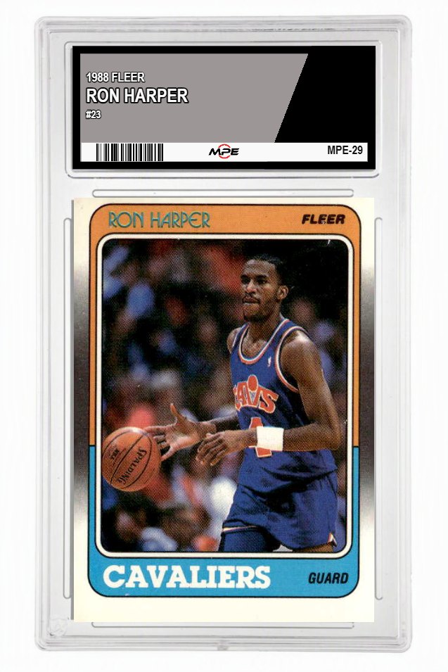 1988 FLEER #23 RON HARPER MPE 6 EX/MT — graded card up for auction