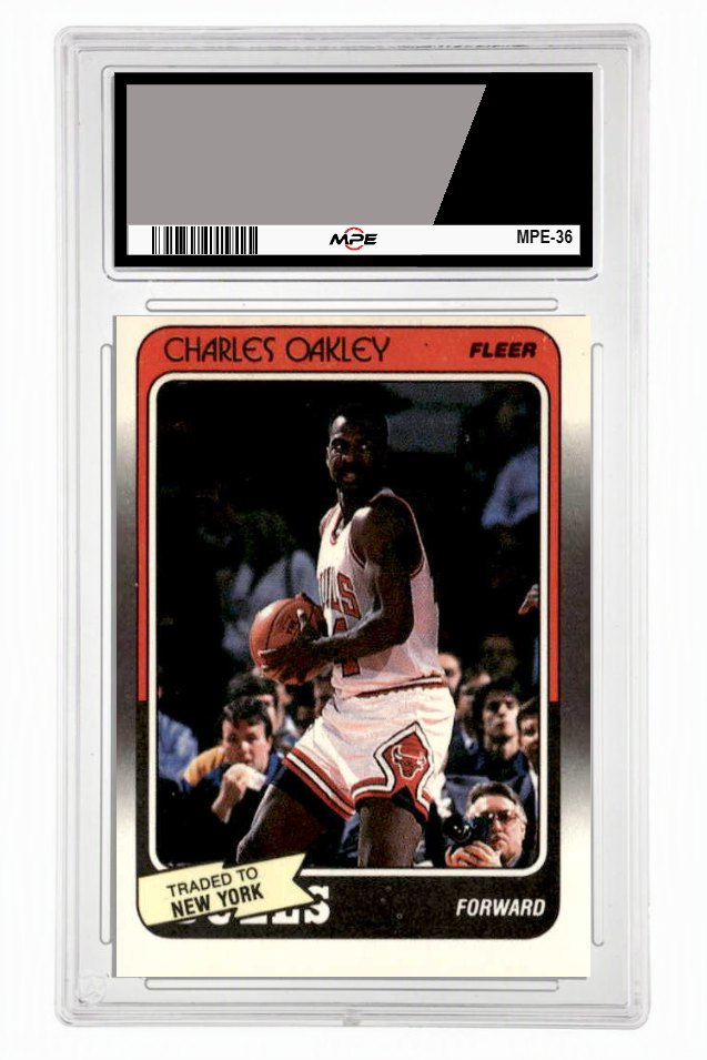 1988 FLEER #18 CHARLES OAKLEY MPE 7 NM — graded card up for auction