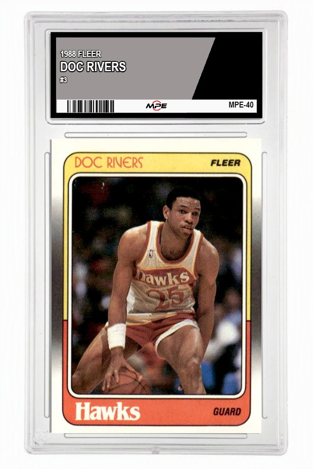 1988 FLEER #3 DOC RIVERS MPE 7 NM — graded card up for auction