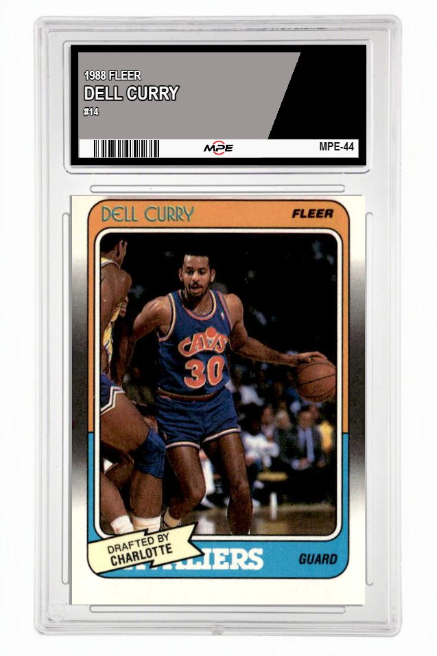 1988 FLEER #14 DELL CURRY MPE 7 NM — graded card up for auction