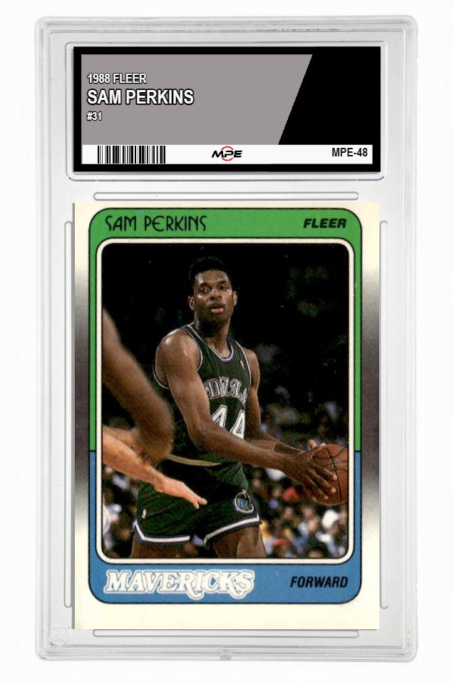 1988 FLEER #31 SAM PERKINS MPE 7 NM — graded card up for auction