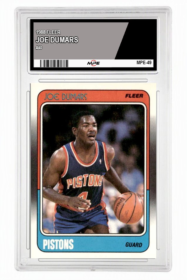 1988 FLEER #40 JOE DUMARS MPE 7 NM — graded card up for auction