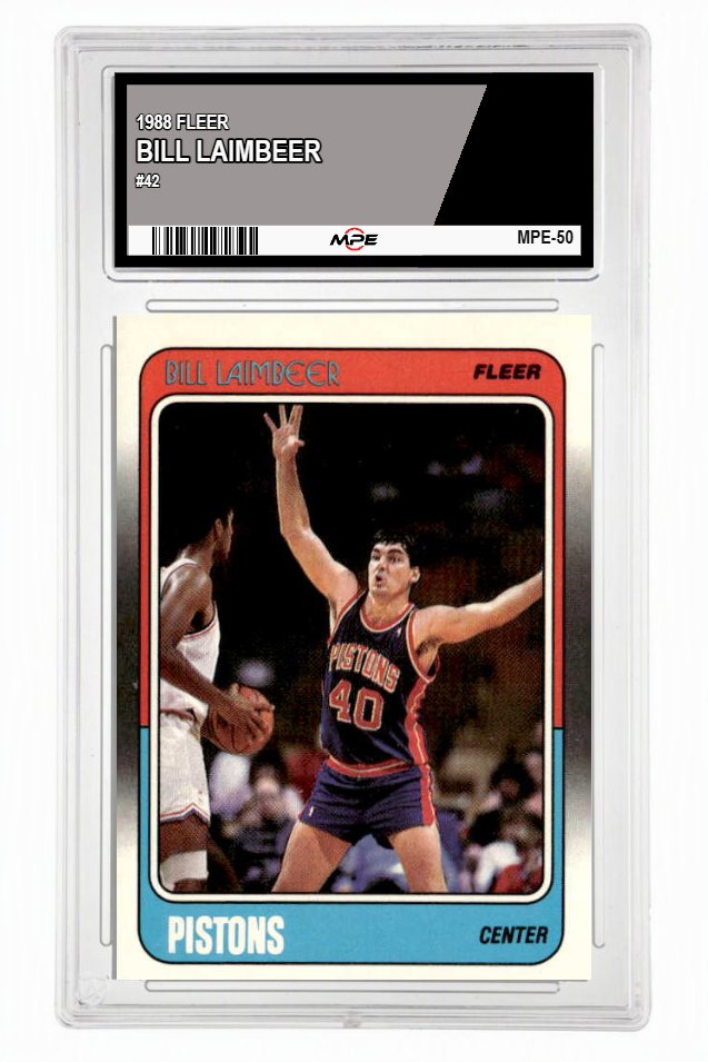 1988 FLEER #42 BILL LAIMBEER MPE 8.5 NM/MT+ — graded card up for auction