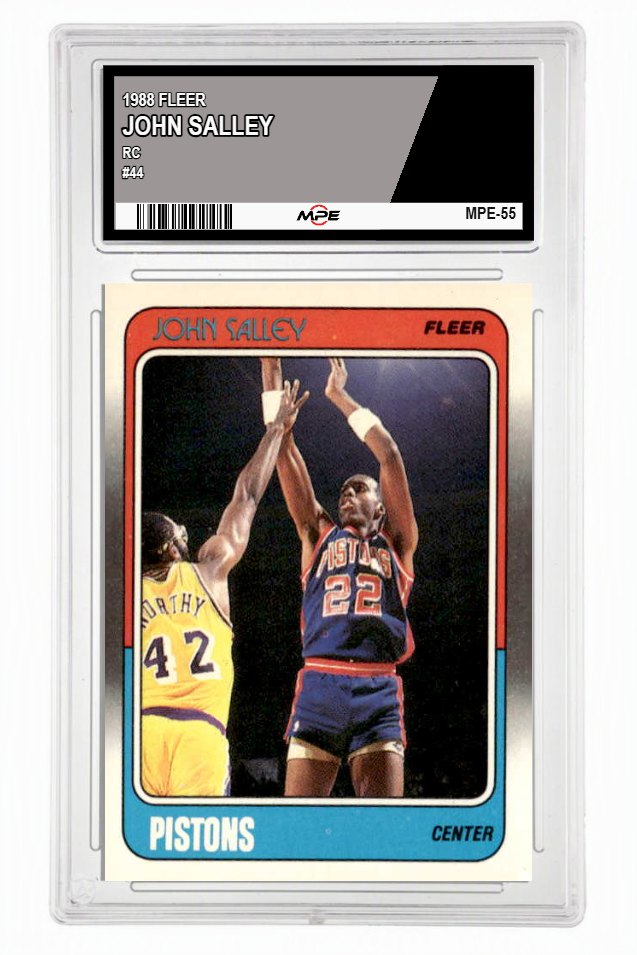 1988 FLEER RC #44 JOHN SALLEY MPE 7 NM — graded card up for auction