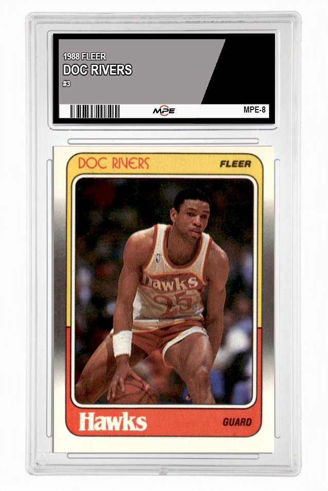1988 FLEER #3 DOC RIVERS MPE 7 NM — graded card up for auction
