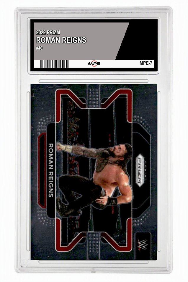 2022 PRIZM WWE #40 ROMAN REIGNS MPE 9.5 MINT+ — graded card up for auction