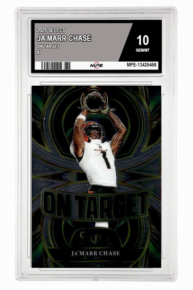 2025 SELECT ON TARGET #7 JA'MARR CHASE MPE 10 GEM/MT — graded card up for auction