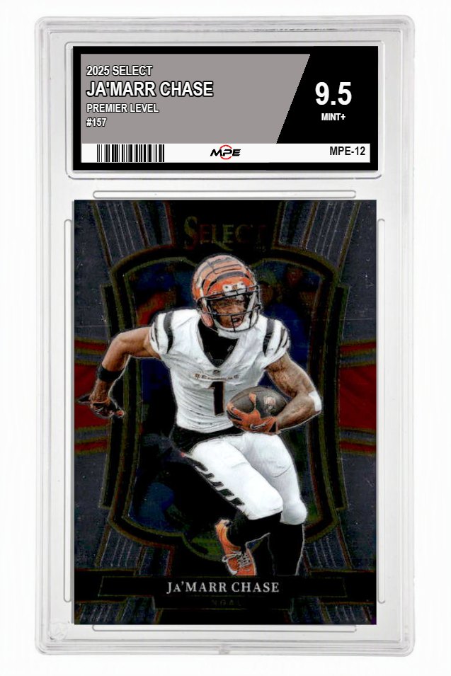 2025 SELECT PREMIER LEVEL #157 JA'MARR CHASE MPE 9.5 MINT+ — graded card up for auction