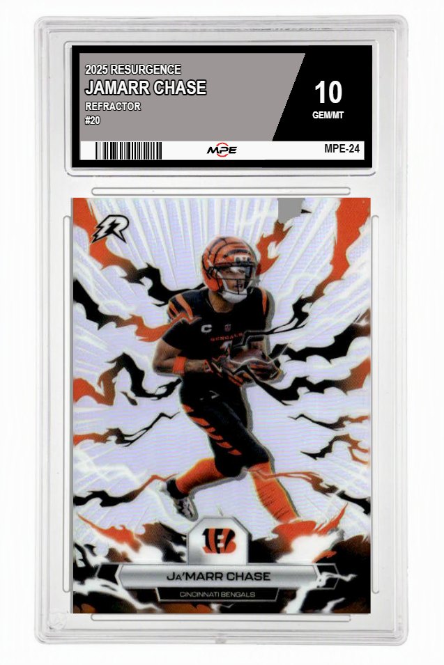 2025 RESURGENCE REFRACTOR #20 JAMARR CHASE MPE 10 GEM/MT — graded card up for auction
