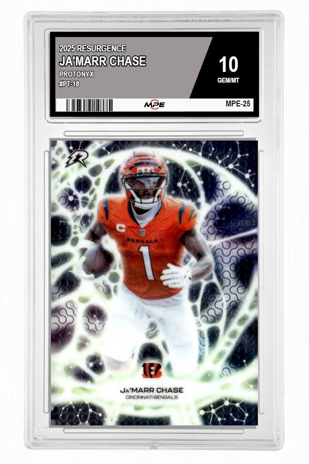 2025 RESURGENCE PROTONYX #PT-18 JA'MARR CHASE MPE 10 GEM/MT — graded card up for auction