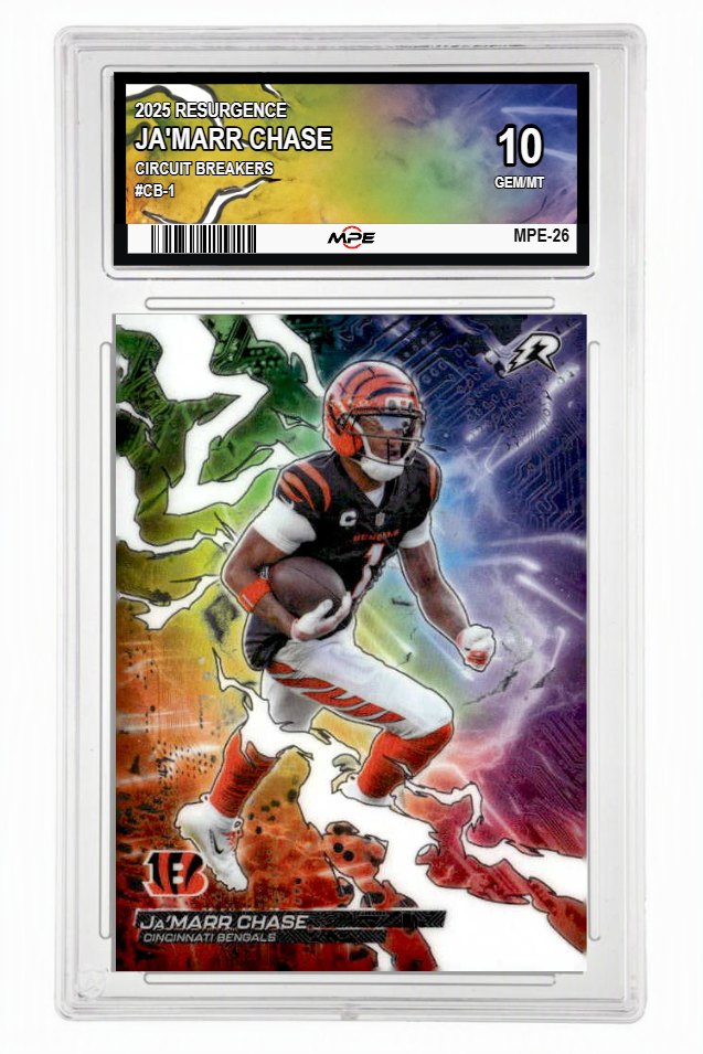 2025 RESURGENCE CIRCUIT BREAKERS #CB-1 JA'MARR CHASE MPE 10 GEM/MT — graded card up for auction
